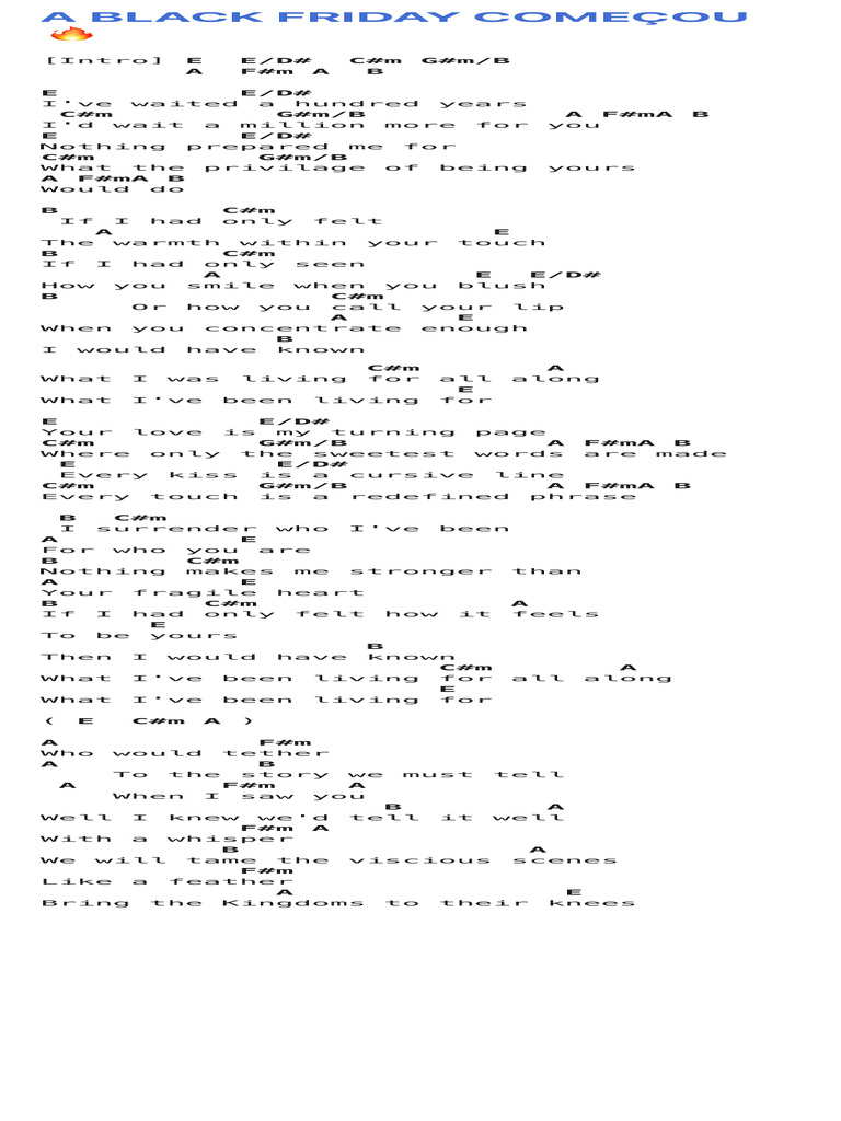 Turning Page Lyrics and Chords PDF