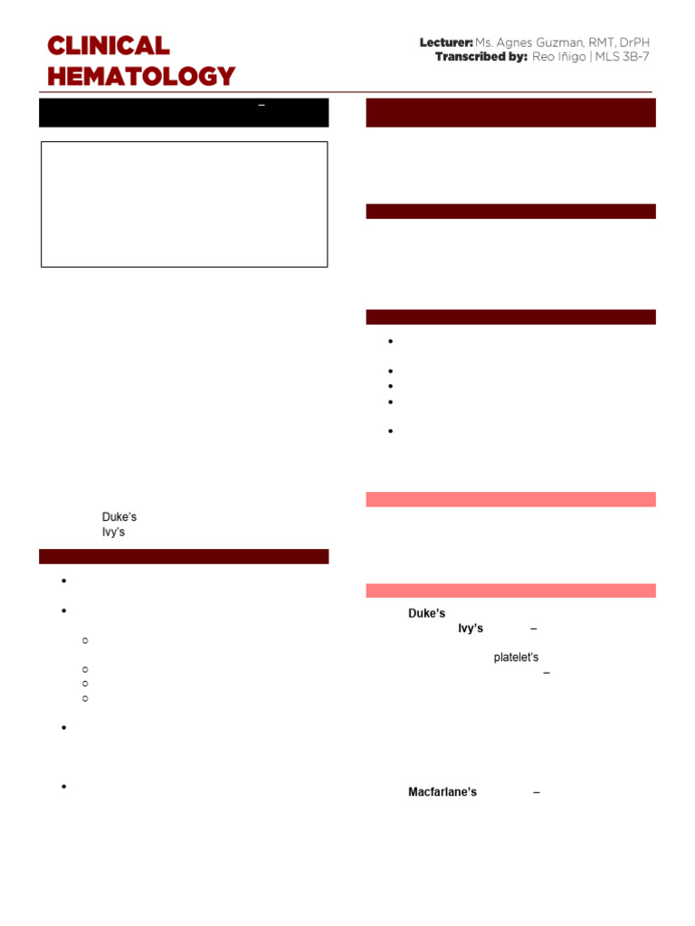 Capillary Resistance Testing Methods | PDF | Coagulation | Hemostasis