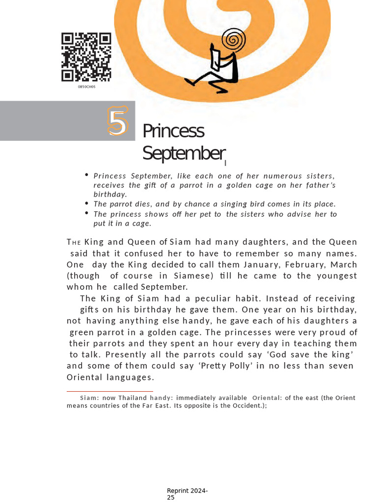 Princess September and Her Singing Bird | PDF