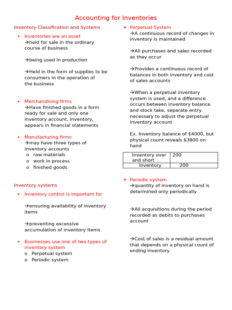 Inventory Classification and Management Systems | PDF | Inventory ...