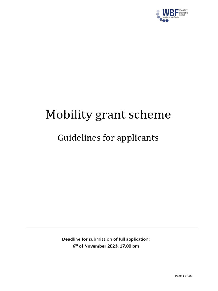 Final CFP Application Guidelines Moblity Individuals - WBF Move October ...
