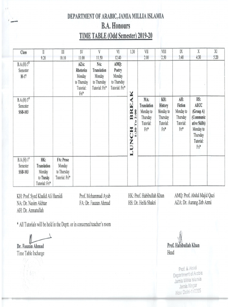 timetable_arabic | PDF