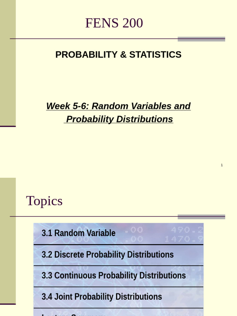 Week05 06 Ec With Annotations Pdf Probability Distribution Random