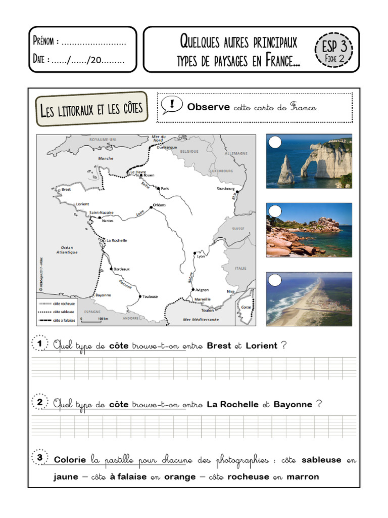 Types de paysages littoraux en France | PDF | Voyages | Poésie