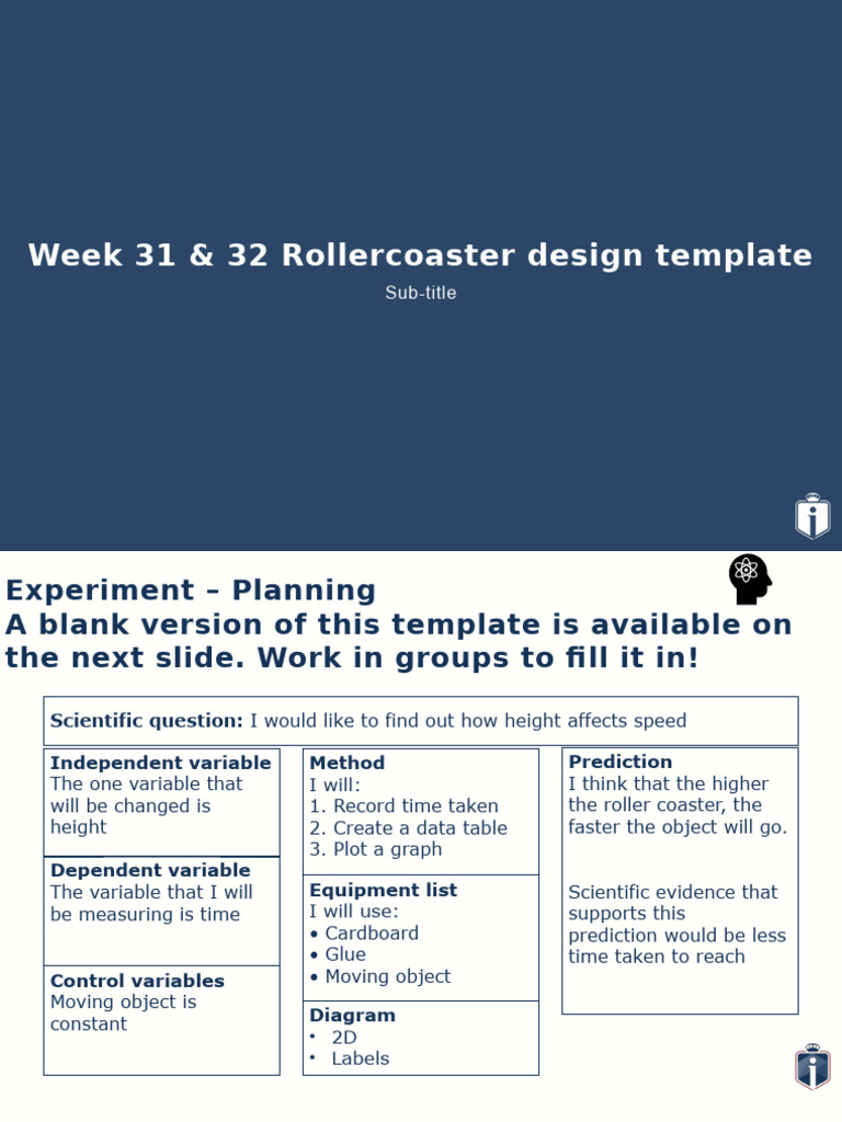 Annotated-Roller Coaster Design Template | PDF | Experiment