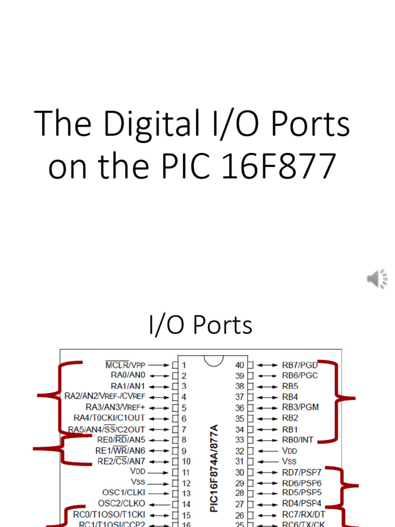 PIC 16F877 Digital I/O Ports Guide | PDF | Input/Output | Computer Hardware