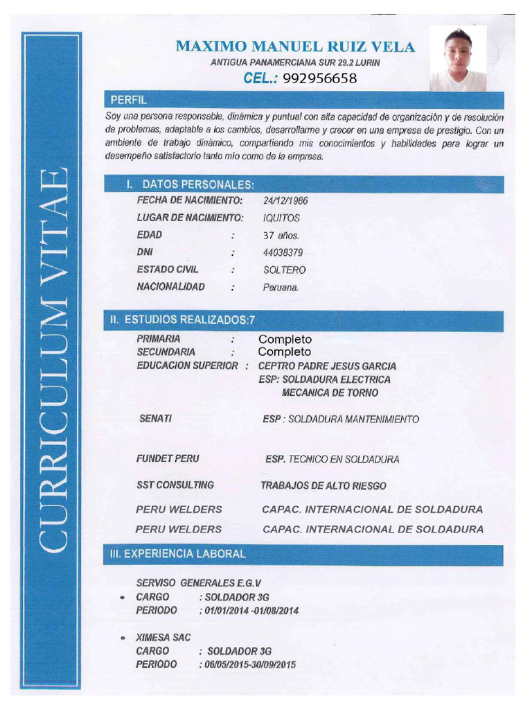 Cv. Maximo | PDF