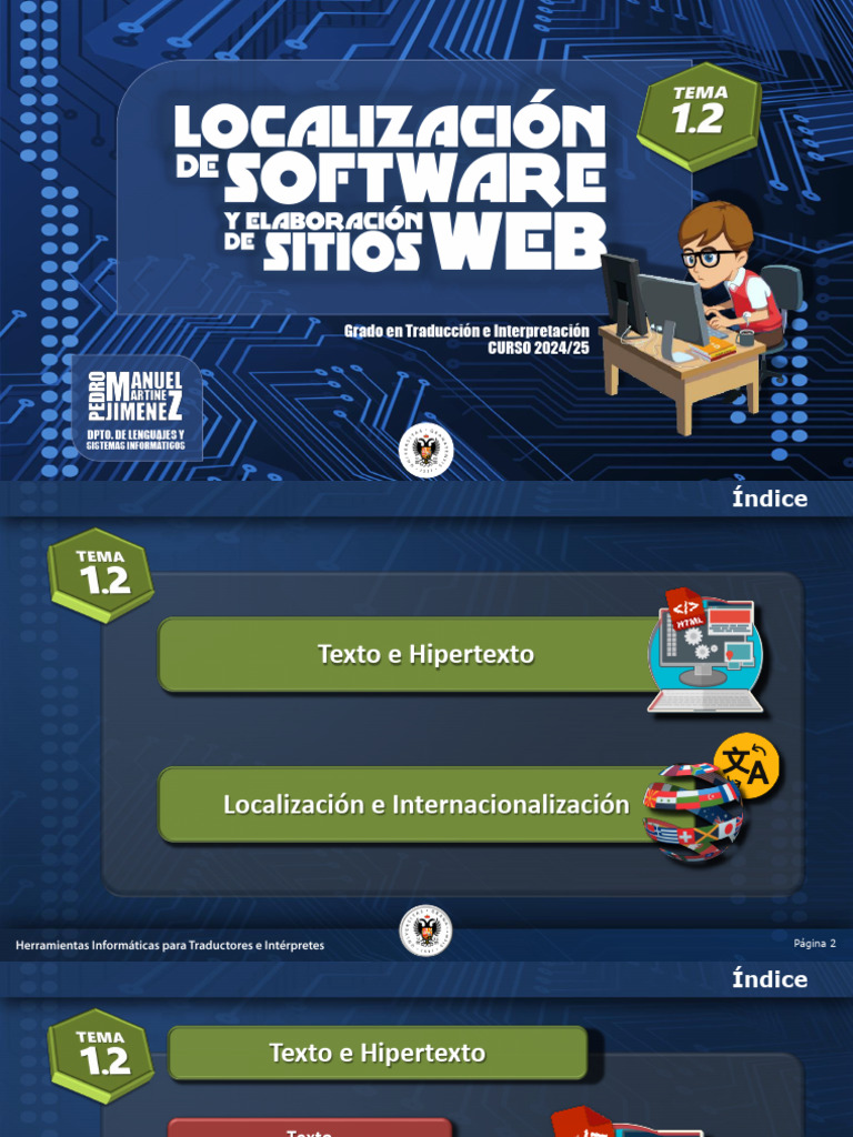 Tema 1.2 - Localización de Software y Elaboración de Sitios Web | PDF ...