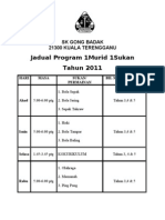 Jadual Program 1murid 1sukan Tahun 2011: SK Gong Badak 21300 Kuala Terengganu