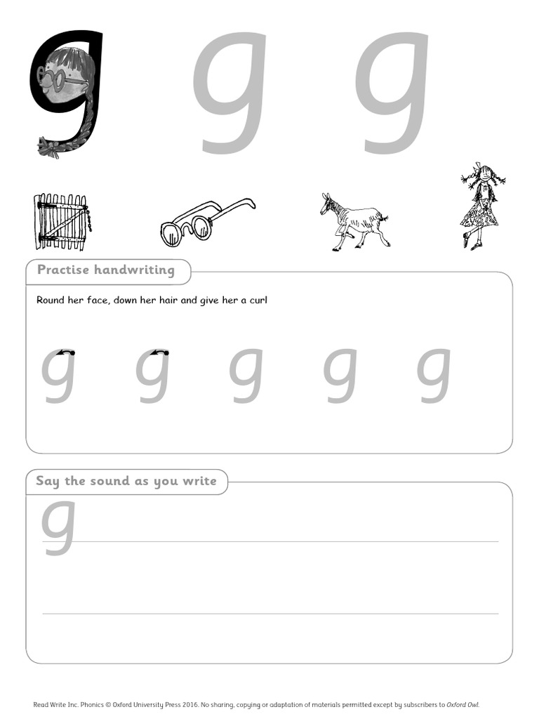 Letter G Read Write Inc Worksheet | PDF | Foreign Language Studies ...