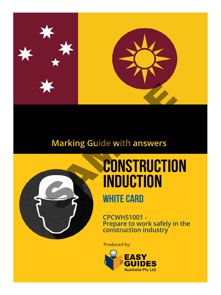 White Card Assessment Guide QLD | PDF | Occupational Safety And Health ...