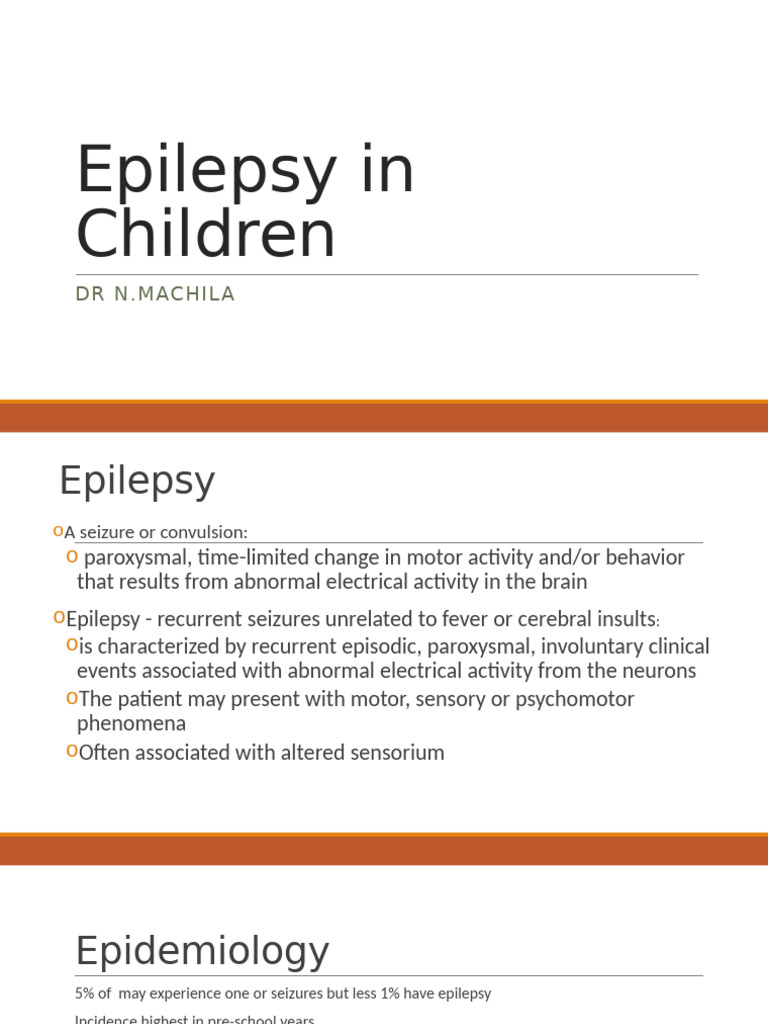Epilepsy in Children | PDF | Epilepsy | Diseases And Disorders