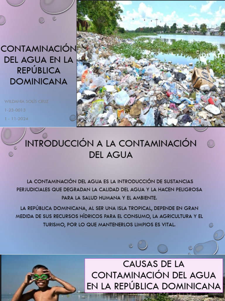 Contaminación del Agua en RD: Causas y Consecuencias | PDF | Agua ...