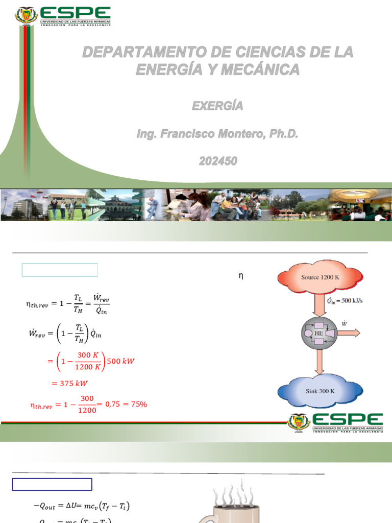 Cap 8 Exergía 202450 | PDF | Ejercicio | Termodinámica