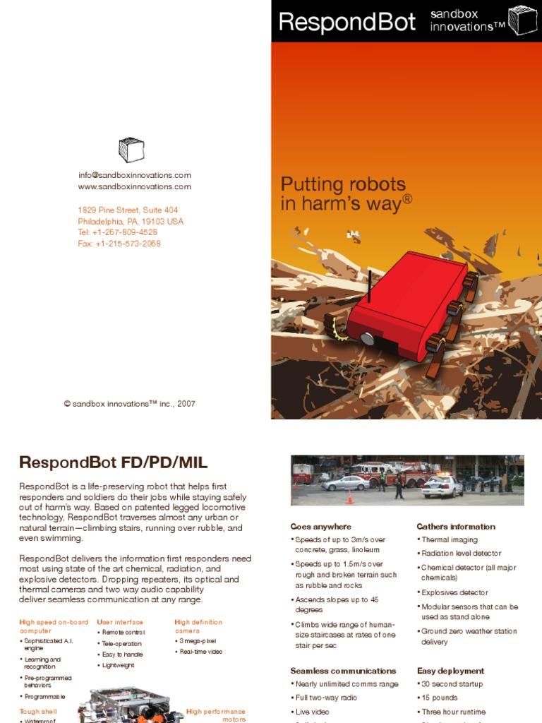 Life-Saving Robot for First Responders | PDF | Computers | Technology ...