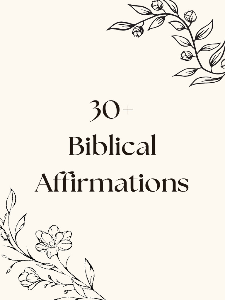Daily scripture affirmation pdf bible god