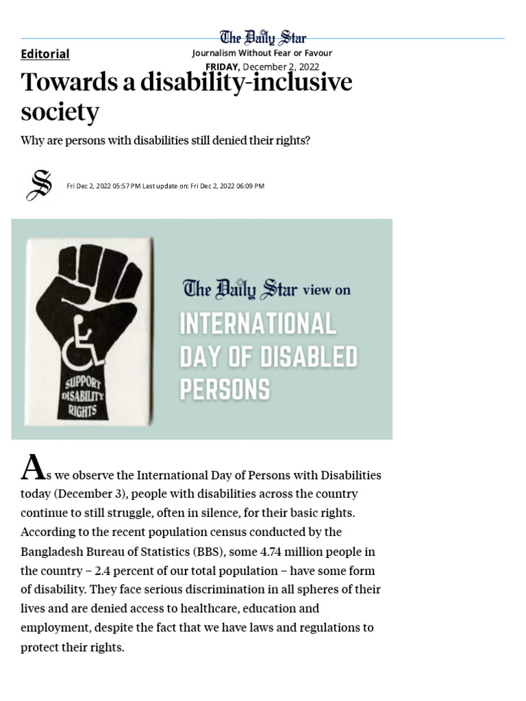 Disability Rights in Bangladesh: A Call to Action | PDF | Disability