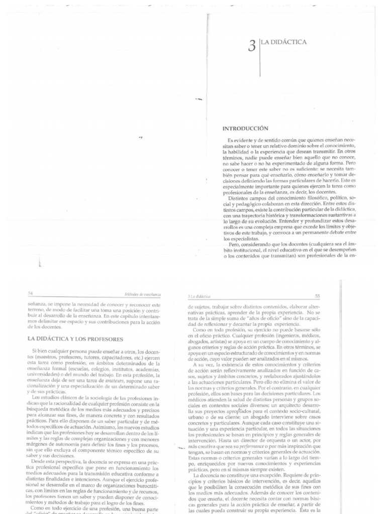 Davini 2008 Metodos de Ensen Anza. Cap 3 La Didactica | PDF