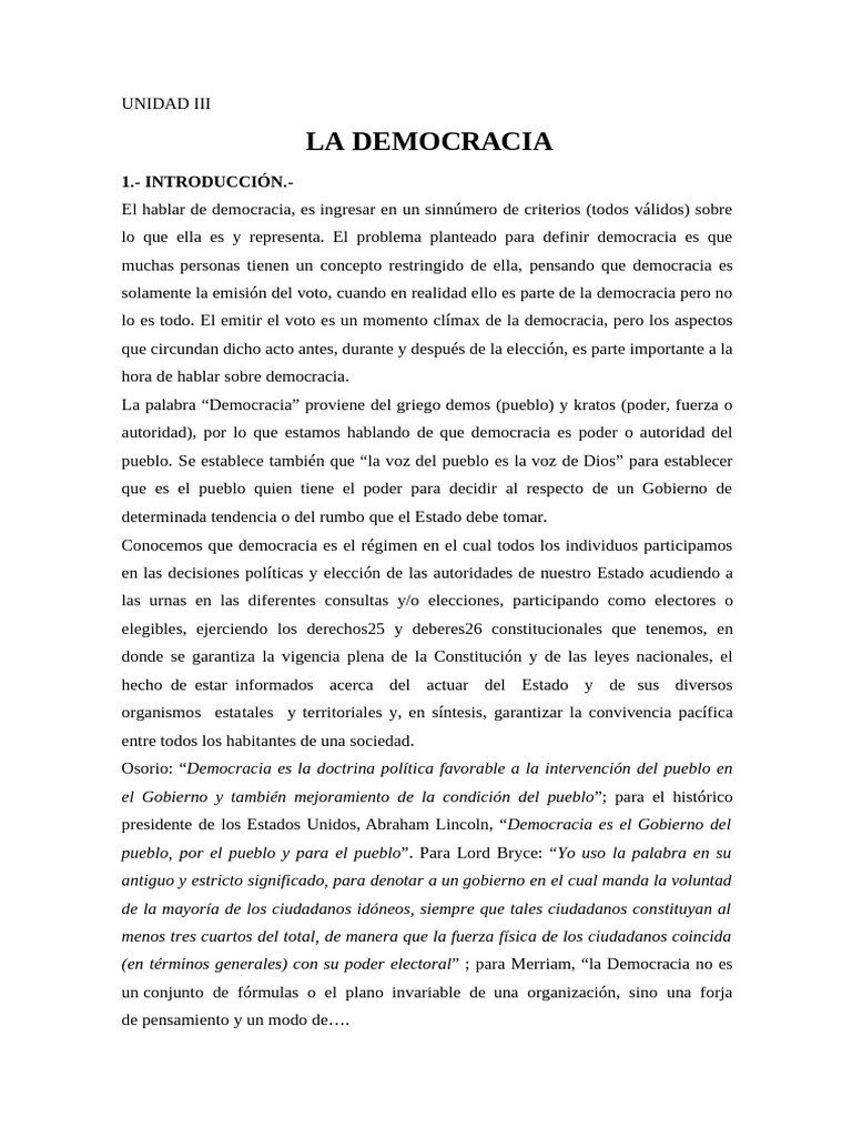 Conceptos Clave de la Democracia | PDF | Democracia | Ideologías políticas