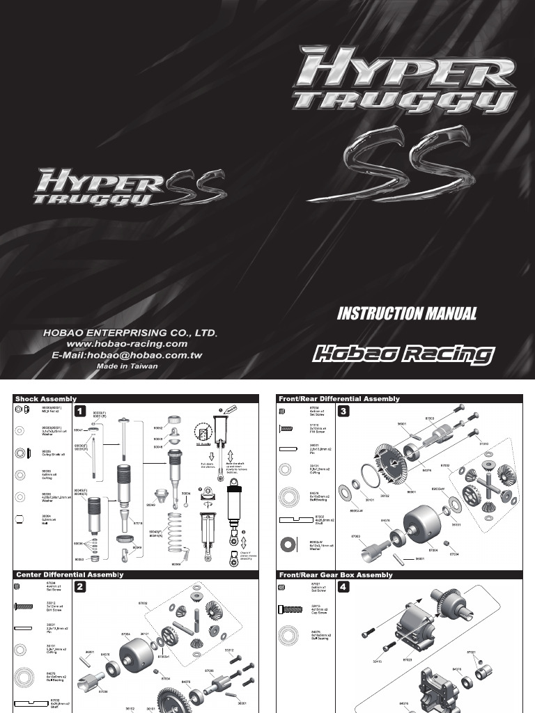 Hobao Hyper SS Truggy Nitro - Manual | PDF