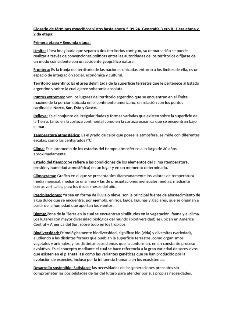 Glosario de Términos de Geografía Argentina | PDF | Río | Entorno natural