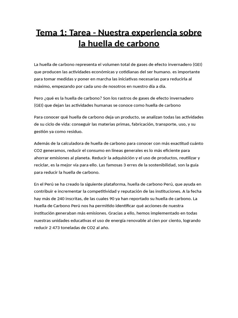 infografia huella de carbono | PDF