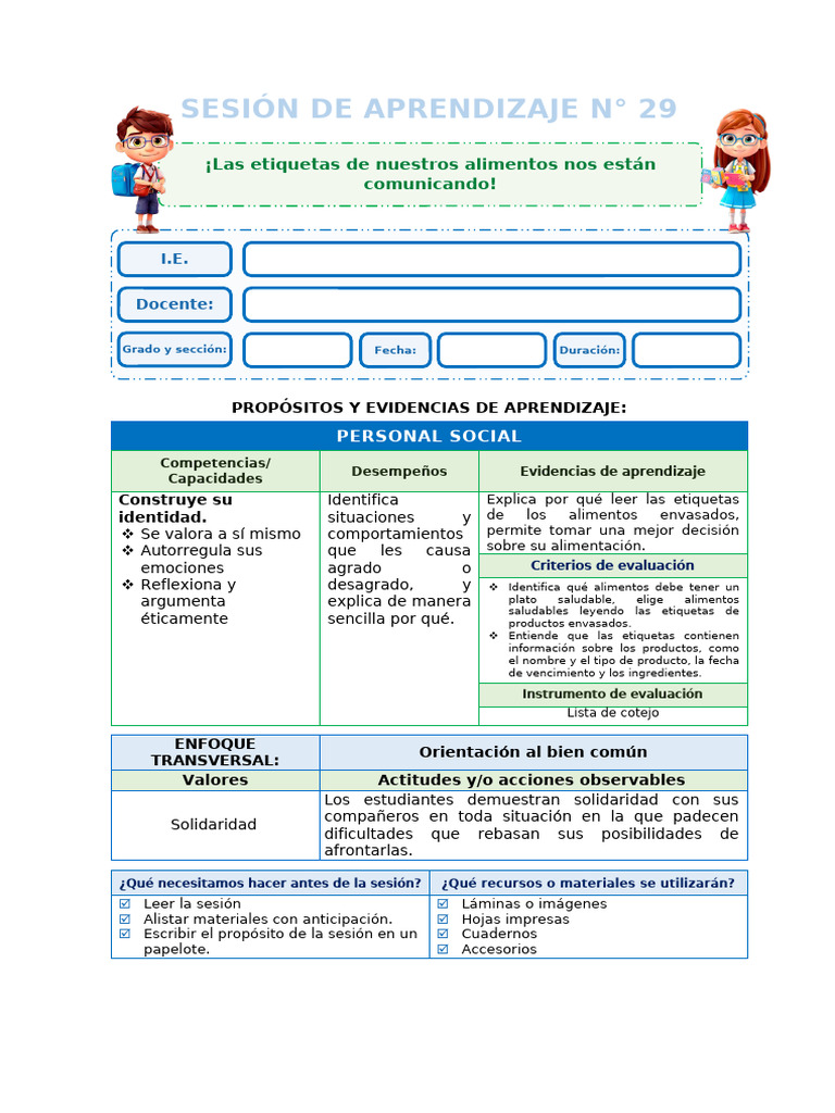 Sesiones Del 21 Al 25 de Octubre 3º | PDF | Evaluación | Aprendizaje