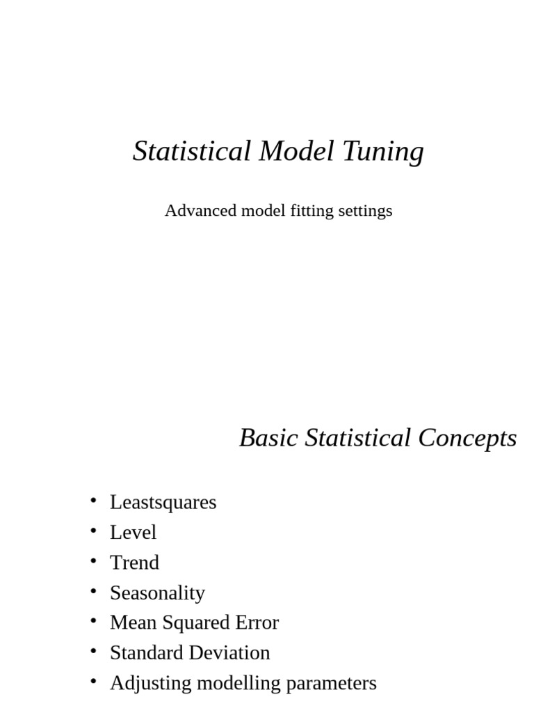 Block 03 Rel 14 Statistical Model Tuning | PDF | Errors And Residuals ...