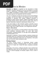 Mexican School Grade Levels Explained | PDF | Educational Stages | Schools