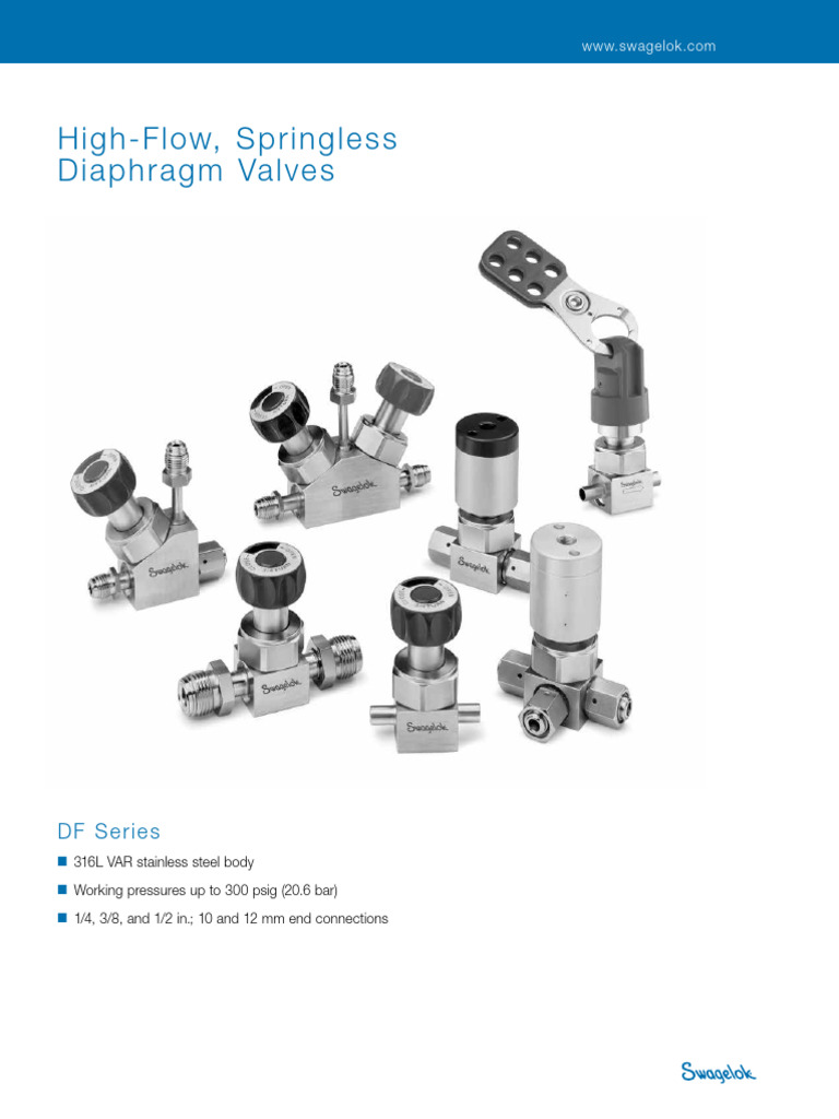 High-Flow Springless Diaphragm Valves | PDF | Valve | Actuator