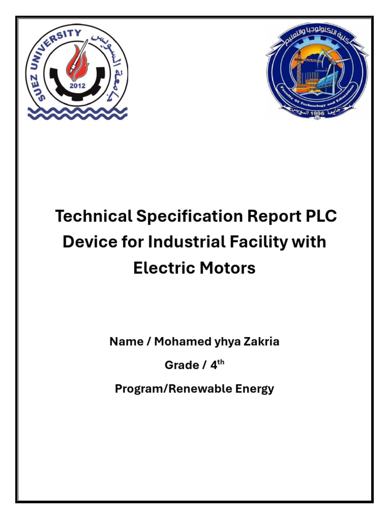 Technical Specification Report PLC | PDF | Business