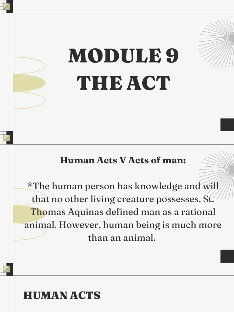 Module 9 The Act | PDF