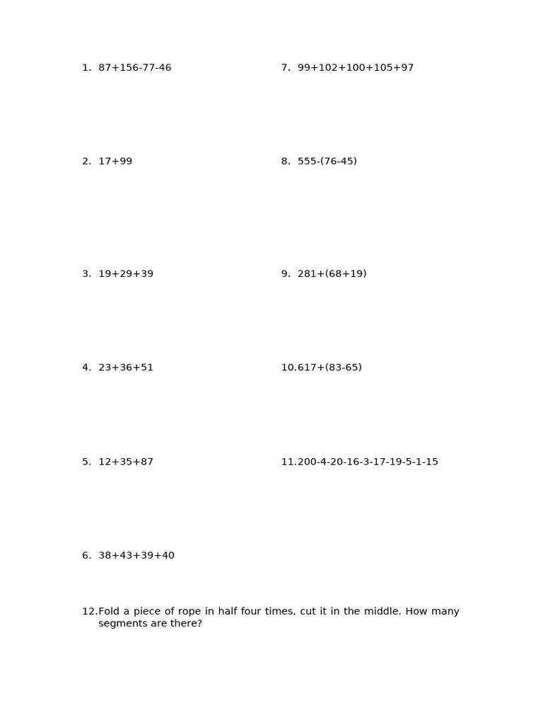 Math & Logic Puzzles for Kids | PDF | Triangle | Length