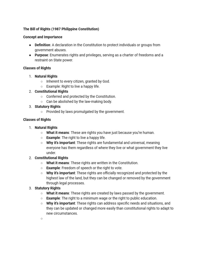 Understanding the Bill of Rights in the Philippines | PDF | Rights ...
