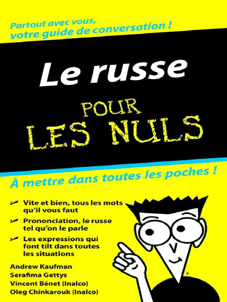 Le Russe Guide de Conversation Pour Les Nuls Vincent BENET, Oleg