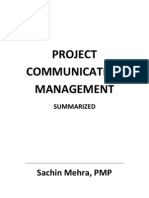 Project Communication Summary by Sachin Mehra