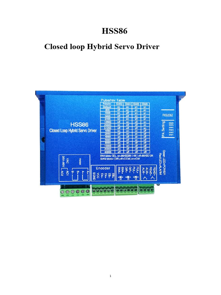 HSS86_RS232 | PDF | Acceleration | Feedback