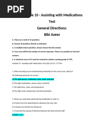 Module 10 Mesdication TEST