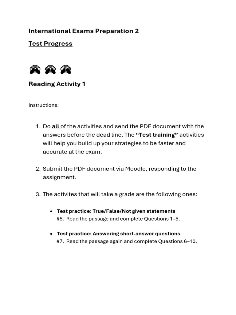 International Exam Reading Strategies Guide | PDF | Hunter Gatherer ...