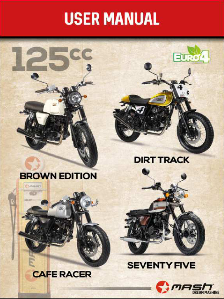 Manuel Mash 125 Eu4 En | PDF | Motor Oil | Diesel Engine