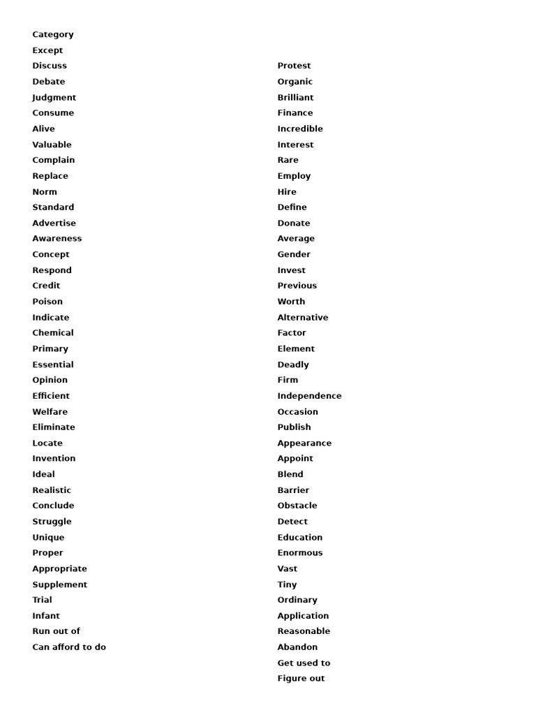 Comprehensive List of Key Terms and Concepts | PDF | Self-Improvement ...