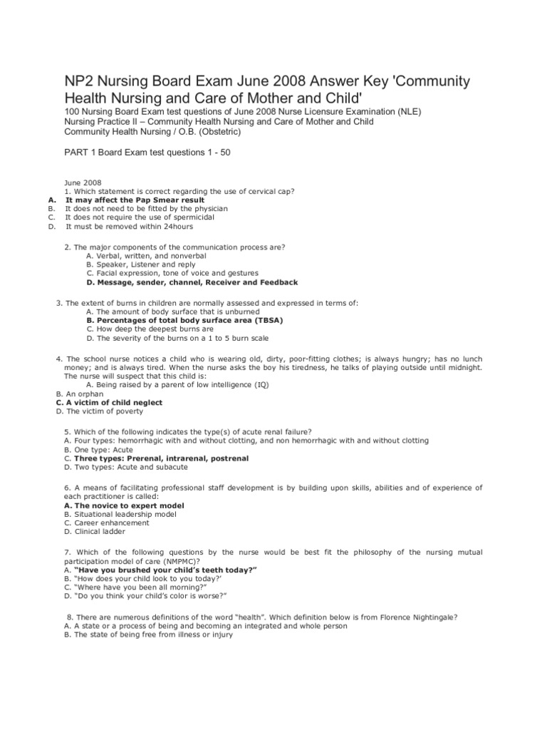 NP2 Nursing Board Exam Questions | PDF | Pregnancy | Nursing