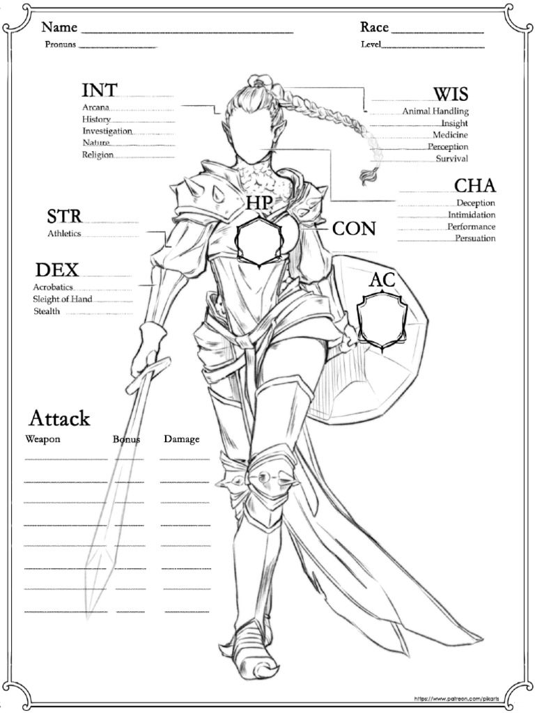 Custom Iz Able Free Character Sheet | PDF
