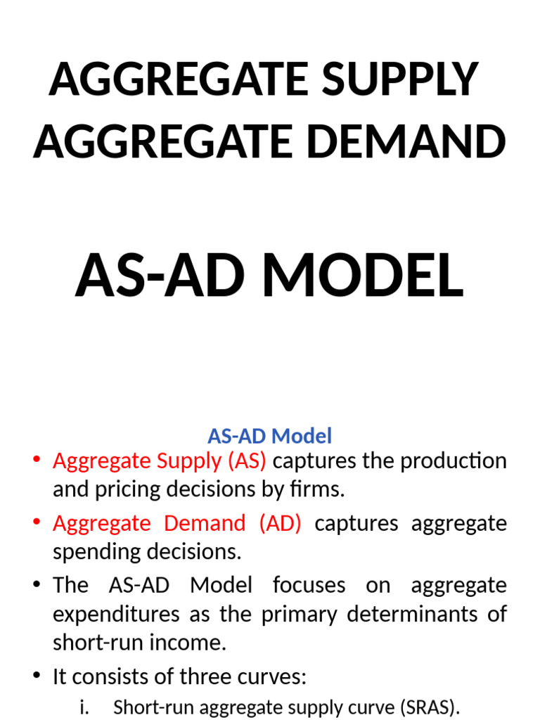 Understanding the AS-AD Model Basics | PDF | Economic Equilibrium ...