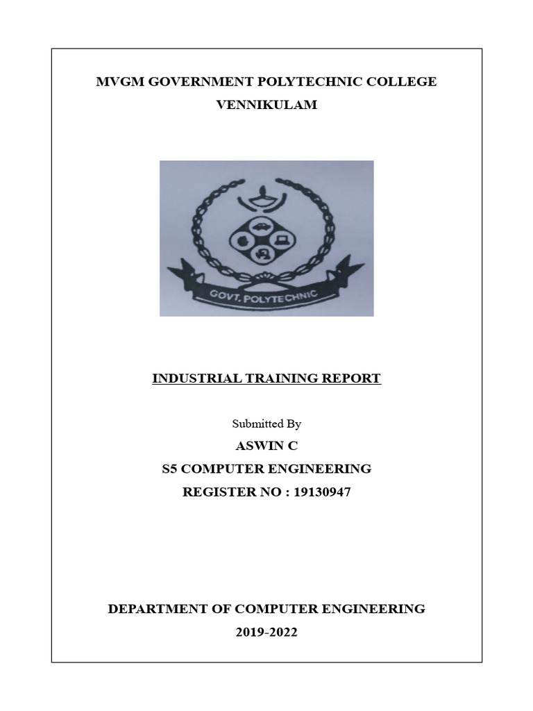 Industrial Training Report: Aswin C | PDF | My Sql | Java (Programming ...