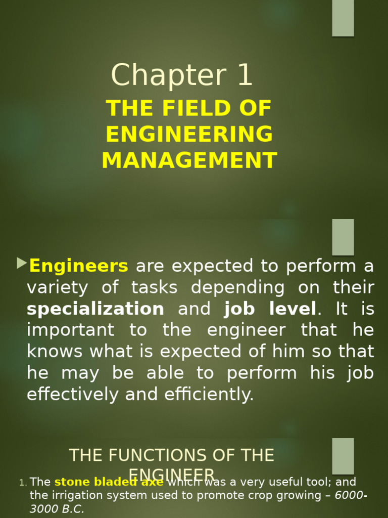 Engineering Management Overview | PDF | Strategic Planning | Goal
