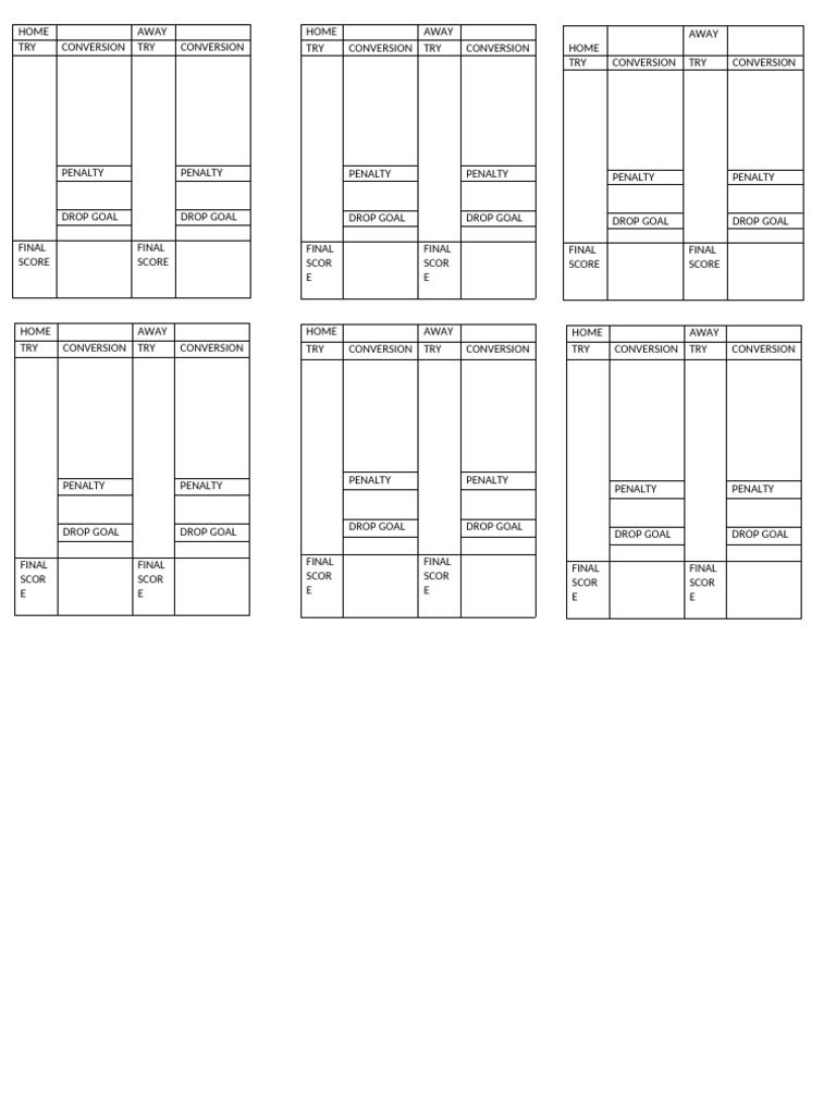 Rugby Match Scoring Breakdown | PDF
