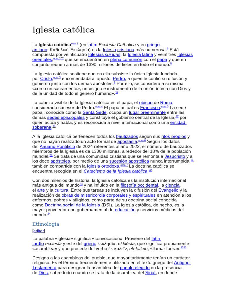 La Iglesia Católica: Doctrina y Estructura | PDF | Iglesia Católica | Papa