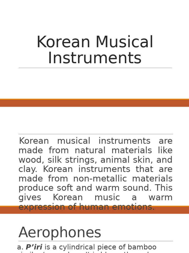 Traditional Korean Musical Instruments | PDF | Musical Instruments ...