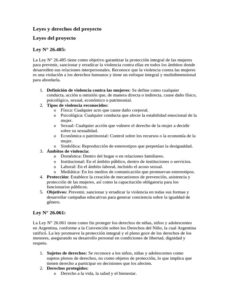 Protección Integral de Derechos | PDF | La violencia contra las mujeres ...